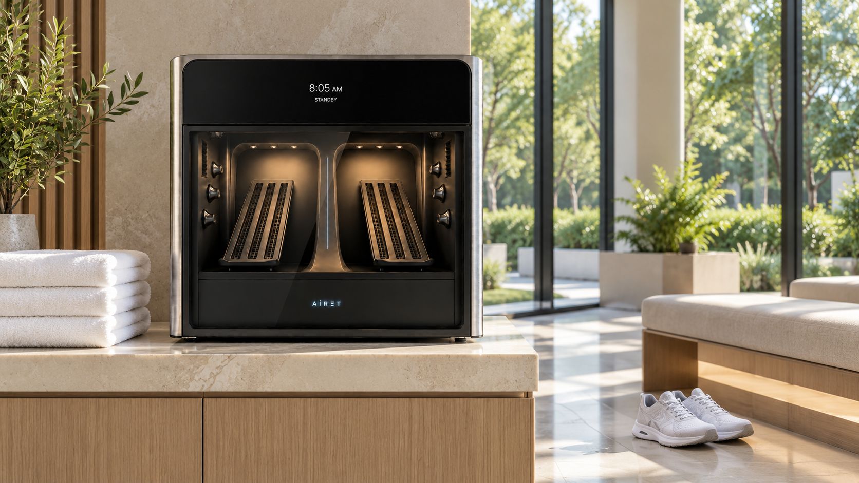 AiRET AX1 in a residential fitness centre lounge